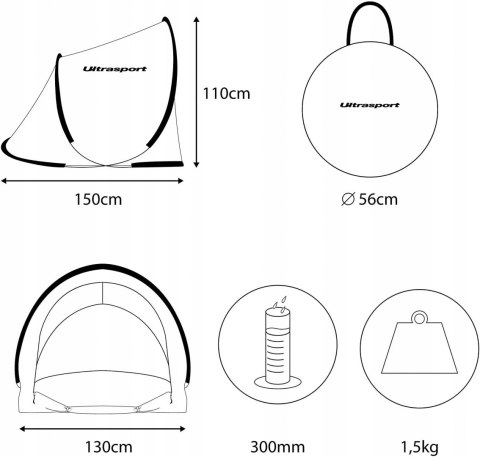 Namiot plażowy Ultrasport Pop Up zielony GW FV HiT