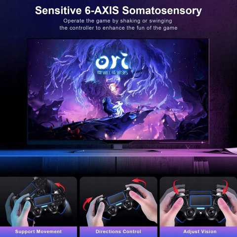 Pad bezprzewodowy PS4 Tutuo czarny 600mAh