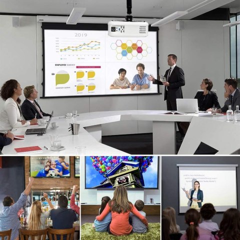 Projektor LED FULL HD Fujsu 6500 LUX BIAŁY