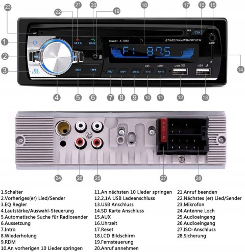 RADIO SAMOCHODOWE CAR RADIO BLUETOOTH USB OKAZJA!