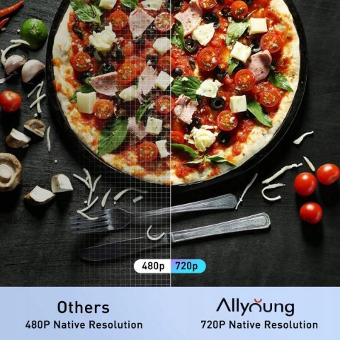 Projektor LED Allyoung J4-W 720P 5000 LUX MEGA HIT