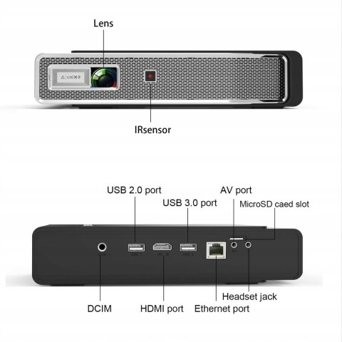 Projektor Tenswall V5 4k 3D ANDROID 3800 lumen