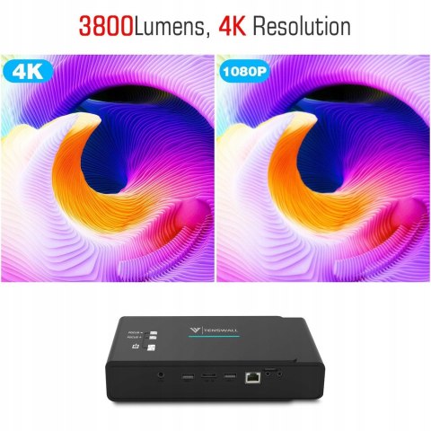 Projektor Tenswall V5 4k 3D ANDROID 3800 lumen