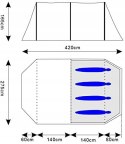 Namiot Skandika Kambo 4 osobowy 3 wejścia 3000mm