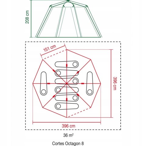 Namiot campingowy duży Coleman Cortes Octagon 8 Namiot campingowy duży Coleman Cortes Octagon 8
