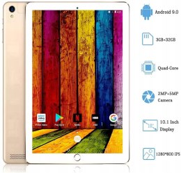 Tablet 10.1'' 4G Android 9.0 Quad Core 32GB 3G RAM