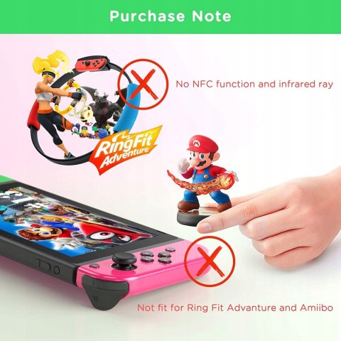 VIVEFOX Joy Pad Nintendo Switch różowy zielony HIT