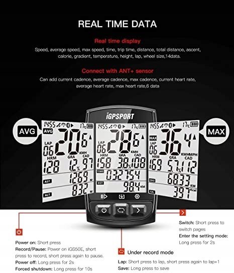 Licznik rowerowy bezprzewodowy IGPSPORT iGS50E