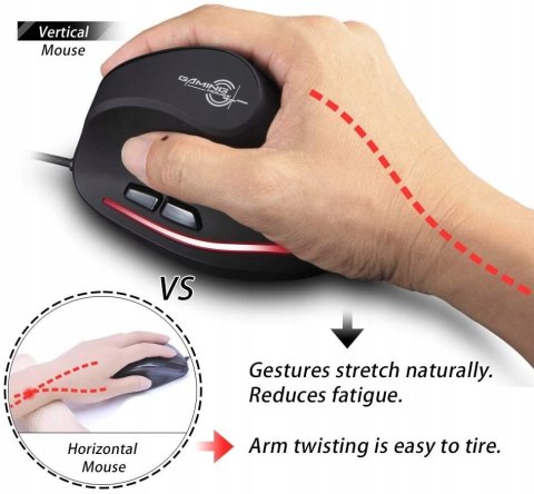 Myszka pionowa przewodowa Zelotes T-20 MEGA OKAZJA