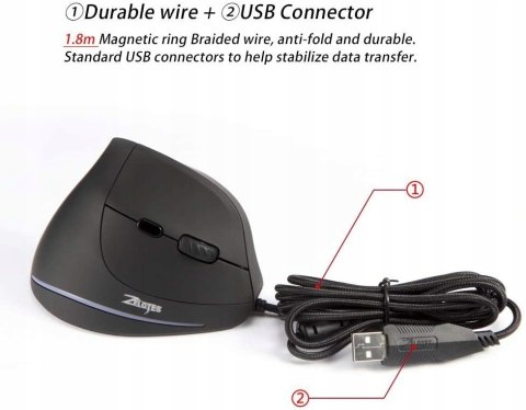 Myszka pionowa przewodowa Zelotes T-20 MEGA OKAZJA