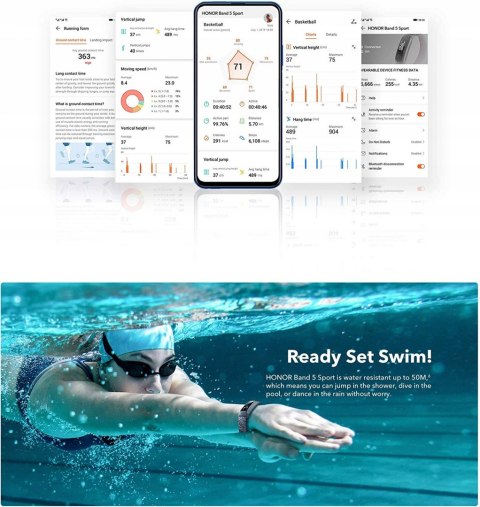 Smartband Honor Band 5 Basketball Version Szary