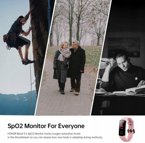 Smartwatch Honor Band 5 różowy monitor aktywności