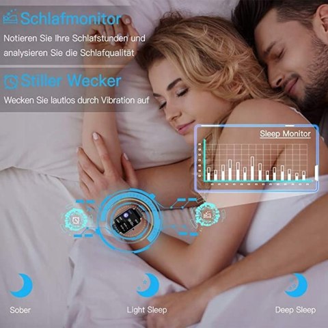 Smartwatch sportowy Zagzog czarny monitorowanie!