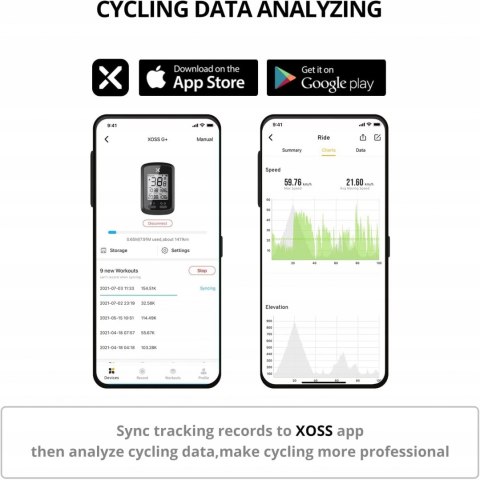 Licznik rowerowy XOSS Bike GPS G+ bezprzewodowy