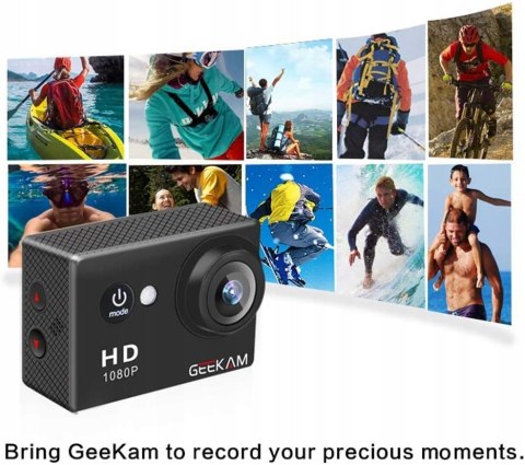 Geekam Action Cam 4K wodoodporna NAJTANIEJ SPRAWDŹ