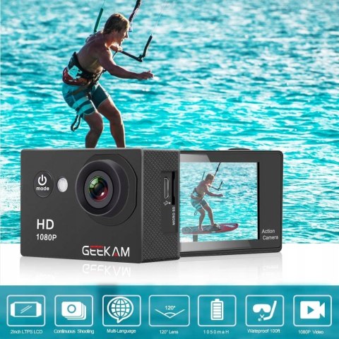 Geekam Action Cam 4K wodoodporna NAJTANIEJ SPRAWDŹ