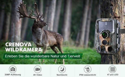 Kamera myśliwska foto pułapka CRENOVA 4K 32GB