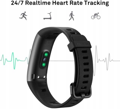 Smartwatch Huawei Band 3 Pro czarny Opaska Fitness Smartwatch Huawei Band 3 Pro czarny Opaska Fitness