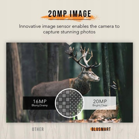 Wodoodporna kamera myśliwska Blusmart 4K 20MP IP66