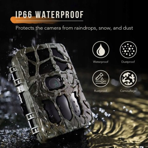 Wodoodporna kamera myśliwska Blusmart 4K 20MP IP66