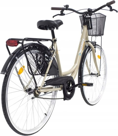 Rower Miejski Damski Jednobieg 26 Koszyk Bagażnik