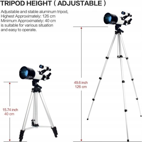 Astronomiczny teleskop refraktorowy Upchase 70mm