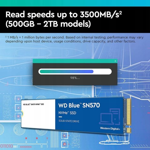 Dysk wewnętrzny SSD WD Blue SN570 NVMe 500 GB GW