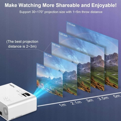 Miniprojektor Paipu M8-B ANDROID WIFI 5000 lm HIT!