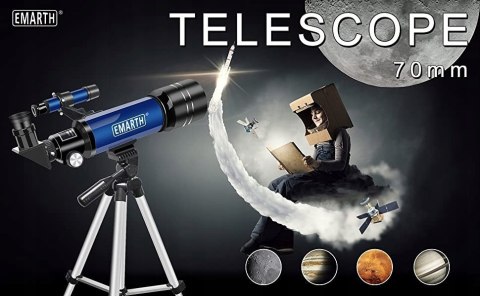 Teleskop dla początkujących 70mm EMARTH F360-70