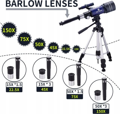 Teleskop dla początkujących BNISE f30070m OKAZJA