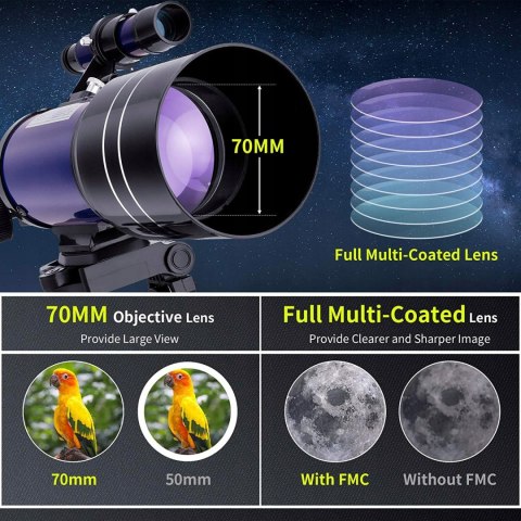 Teleskop dla początkujących BNISE f30070m OKAZJA