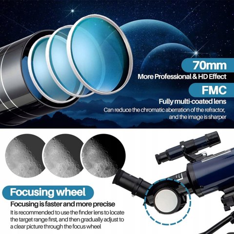 Teleskop dla początkujących MaxLapter 400/70