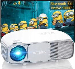 Projektor LED Wimius S4 1080p HD 4K BLUETOOTH MEGA