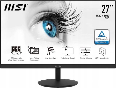 MONITOR MSI PRO MP271 27'' FULLHD 75Hz BLACK HIT!