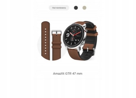 Smartwatch Amazfit GTR 47 brązowy GPS PULSOMETR Smartwatch Amazfit GTR 47 brązowy GPS PULSOMETR