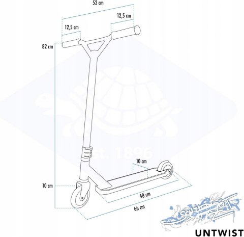 Hulajnoga Schildkröt Funsports Untwist czarna