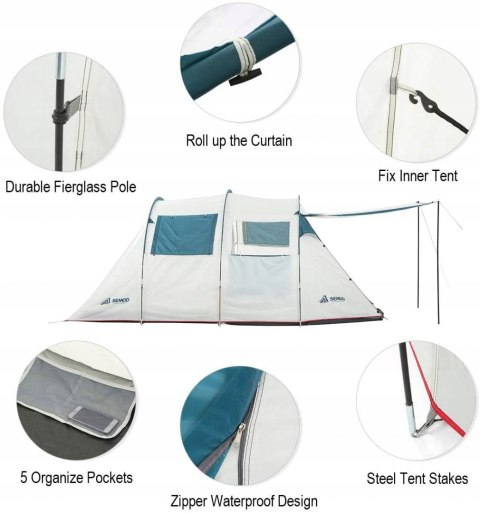 Namiot turystyczny SEMOO X 5 GW FV MEGA OKAZJA!