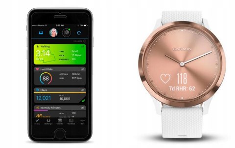 Smartwatch Garmin Vivomove HR różowy SEN TĘTNO LUX