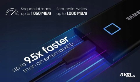 Dysk przenośny SSD Samsung T7 Touch 500GB GW HiT!