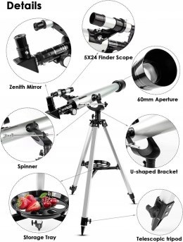 Teleskop dla początkujących UONG 700/60mm OKAZJA!