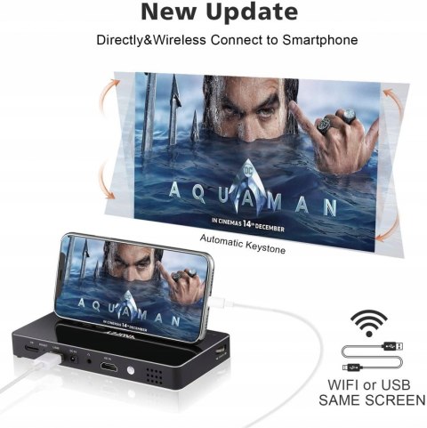 Mini Projektor Yaufey C800 DLP 1080P ANDROID WIFI