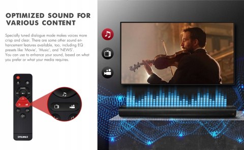 SOUNDBAR SAKOBS SB2122 BLUETOOTH HDMI BLACK HIT!