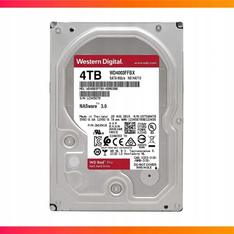 Dysk wewnętrzny HDD NAS WD Red Pro 4TB WD4003FFBX