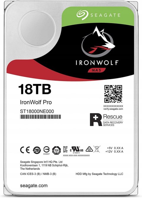 Dysk zewnętrzny Seagate IronWolf Pro 18TB GW FV!