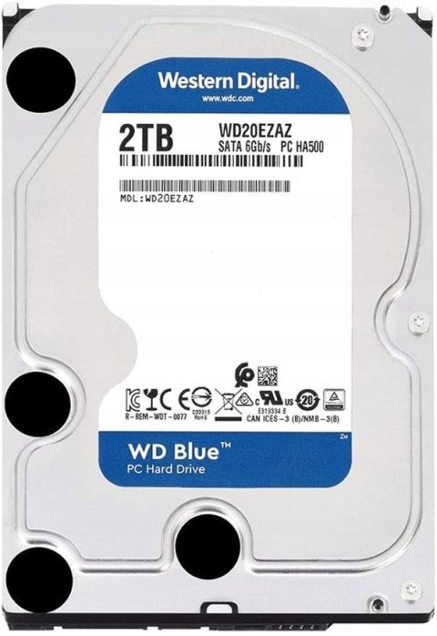 Dysk wewnętrzny HDD WD BLUE 2TB WD20EZAZ GW FV