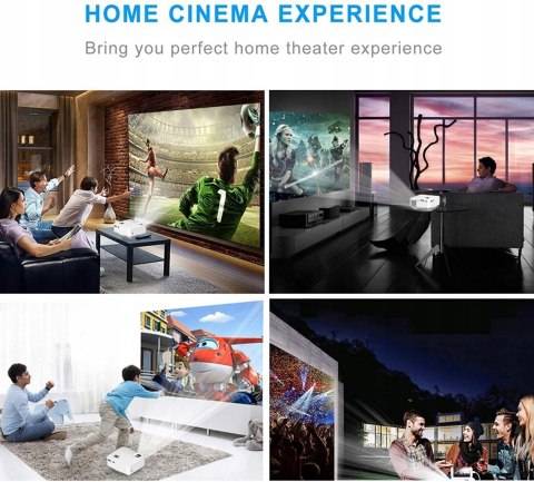 MINI PROJEKTOR HOPVISION 1080P FULL HD 5000LM HDMI