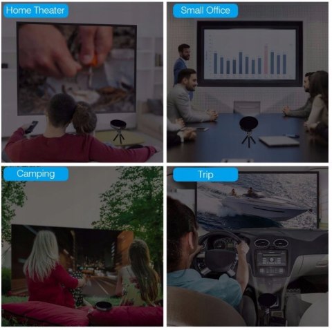 Micro Projektor Exquizon UFO R6 DLP 200 ANSI WI-FI