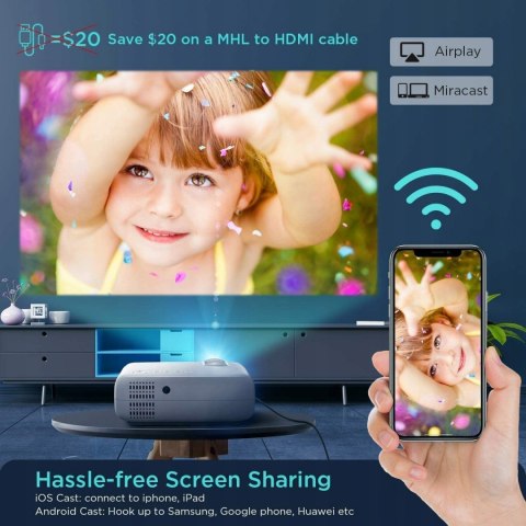 Projektor Abox GC357 NATWYNE 720P WI-FI MEGA HIT!