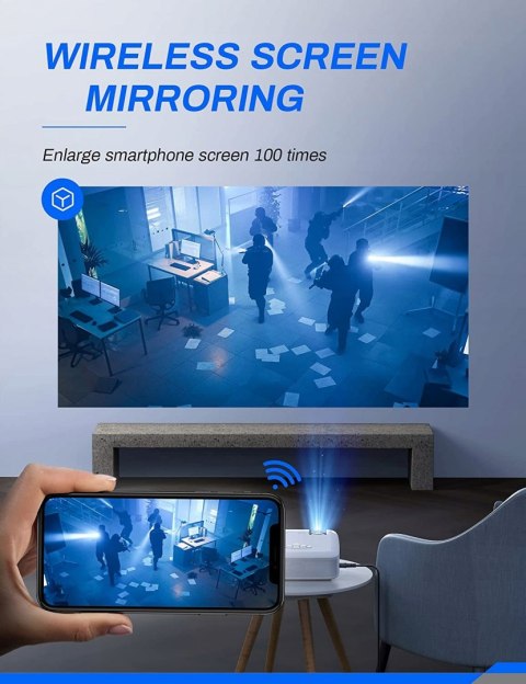 Projektor LED Crosstour P770 biały