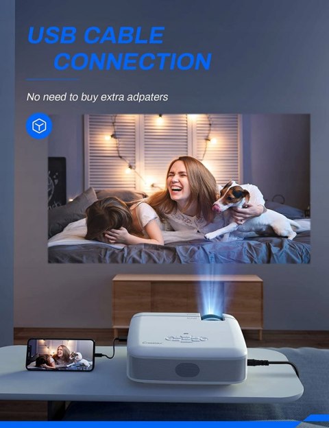 Projektor LED Crosstour P770 biały